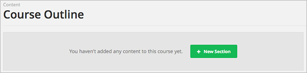An empty course outline.